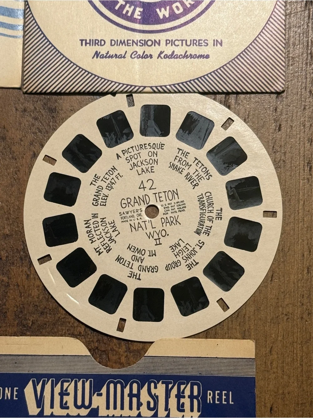 Vintage 1940s Sawyer’s View-Master Reels 7-Piece Set  Kodachrome National Parks